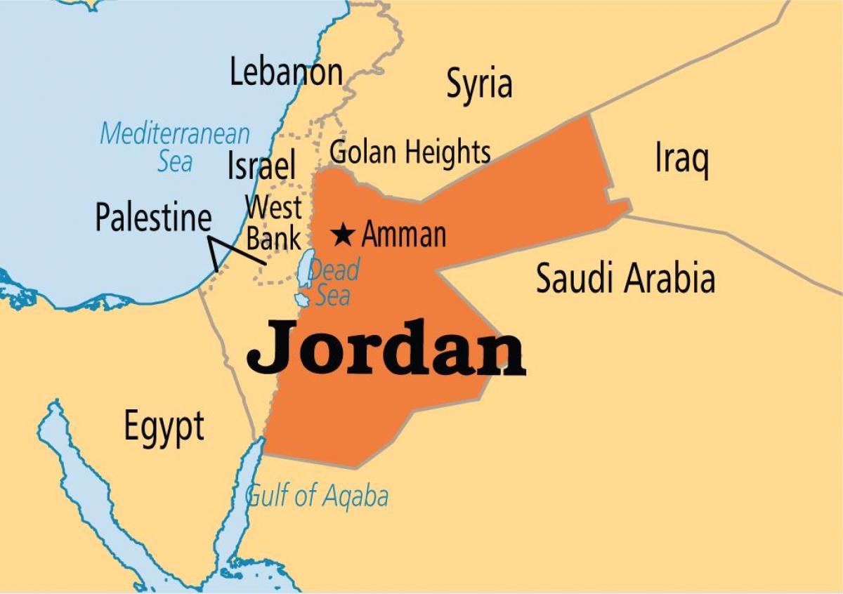 Jordan vị trí bản đồ