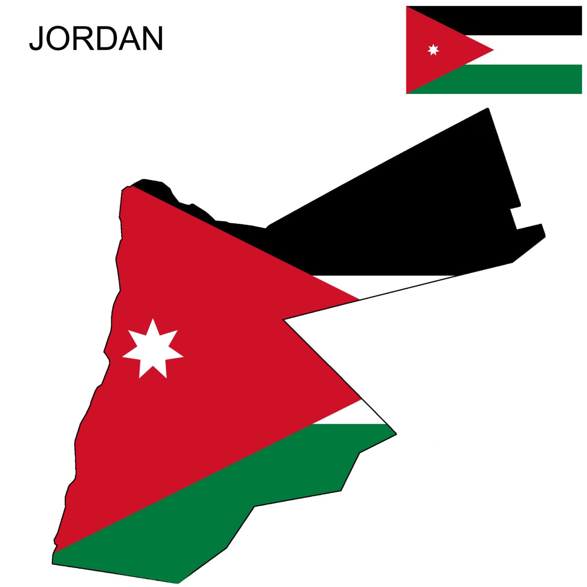 bản đồ của Jordan bản đồ cờ