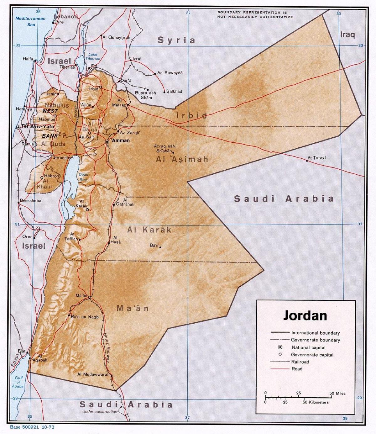 bản đồ đang ở Jordan