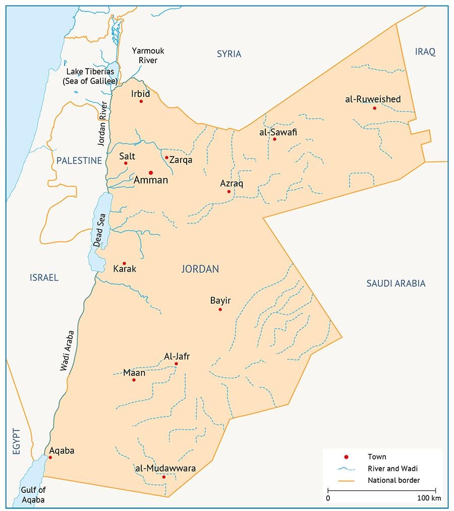 bản đồ của đại học Jordan
