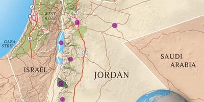 Vương quốc của Jordan bản đồ