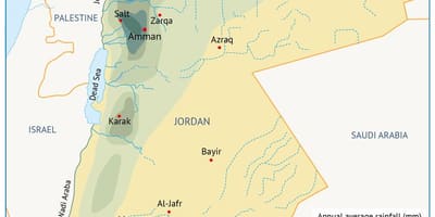 Bản đồ của Jordan địa lý