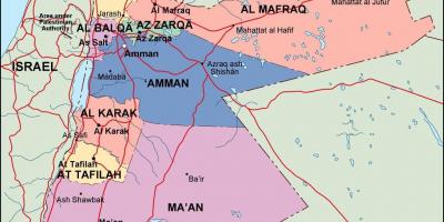 Bản đồ của Jordan chính trị