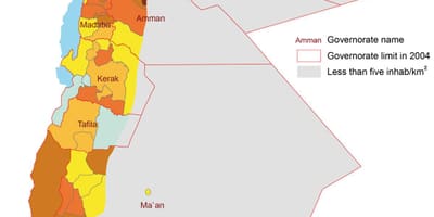 Bản đồ của Jordan dân