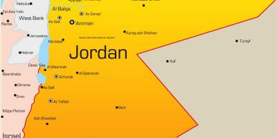Bản đồ của Jordan trung đông