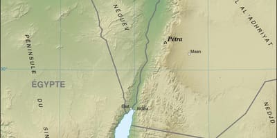 Bản đồ của Jordan đang ở petra